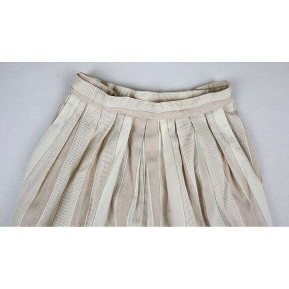 VINTAGE WOMEN'S BEIGE RAINBOW STRIPED PANT SUIT - HEATHER LANE SYNARI - SIZE 11 - Picture 9 of 12